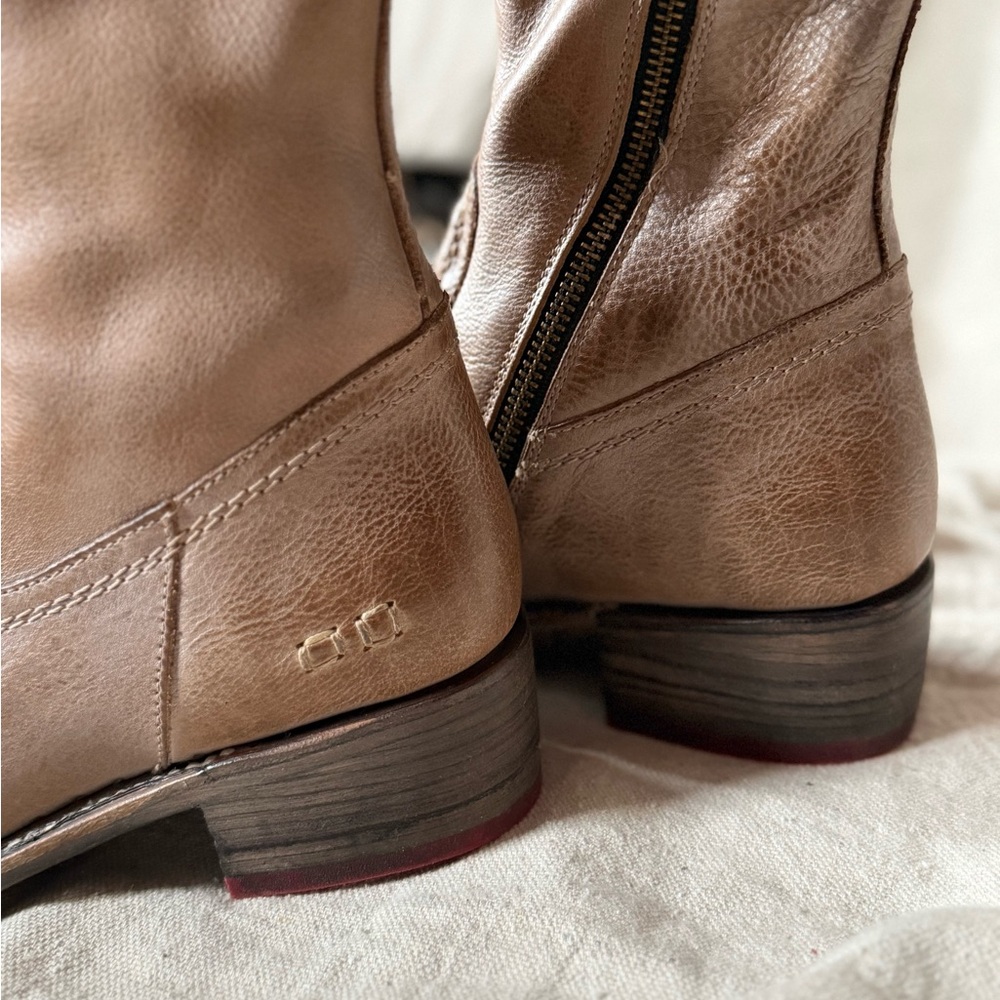 BED|STU Tan Leather Knee-High Boots - Picture 2 of 7